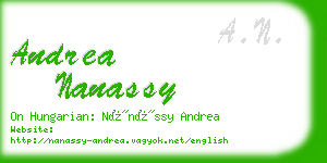 andrea nanassy business card